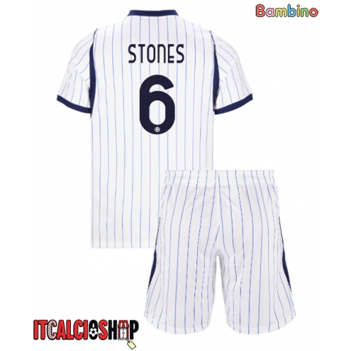 Inter Milan John Stones #6 Seconda Maglia Bambino 2026-27 Manica Corta (+ Pantaloni corti)